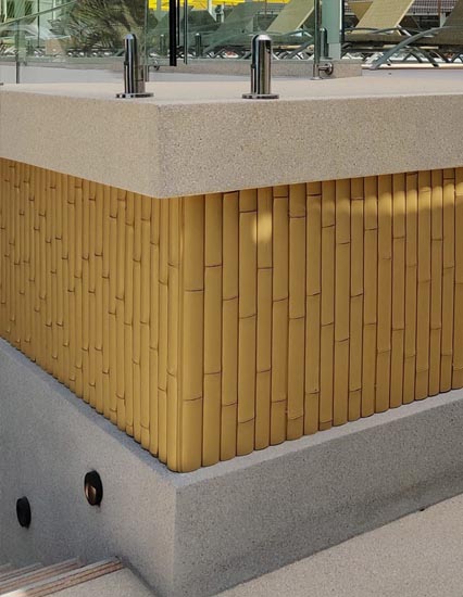 faux bamboo panel