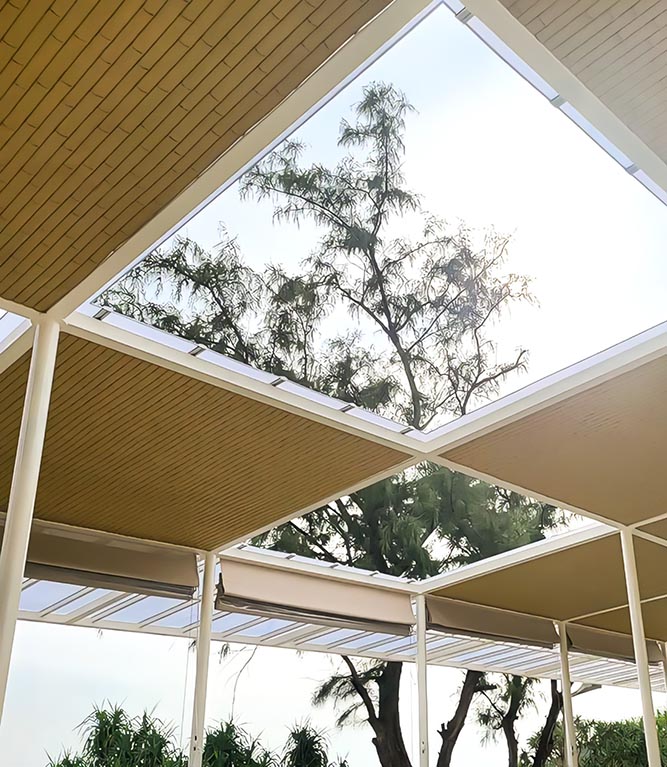 bamboo panel for pergola ceiling