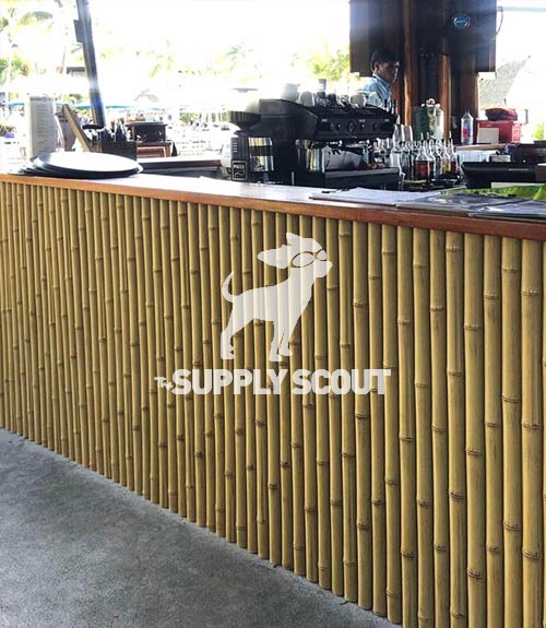 artificial bamboo bar front